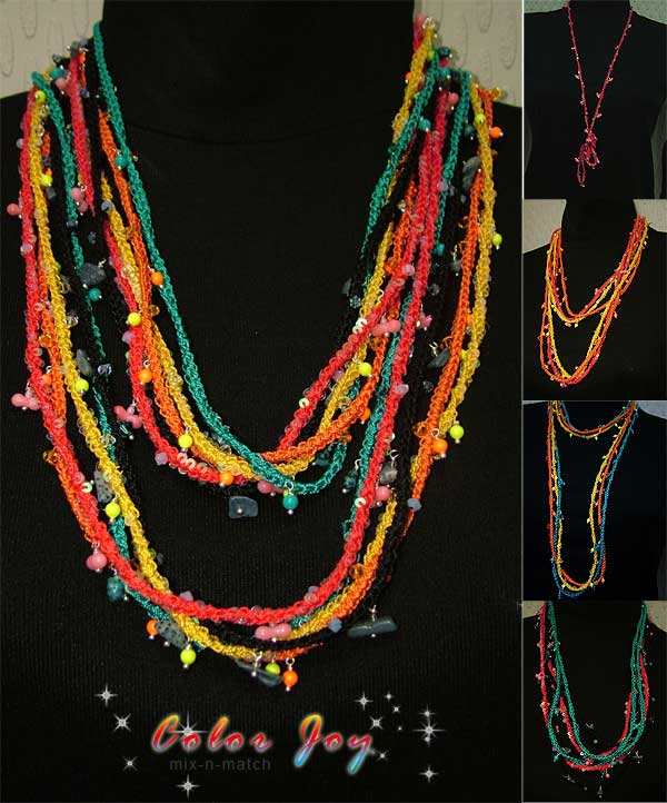 Beaded Crochet Rope Jewelry ch0278 Beaded Crochet Rope Jewelry